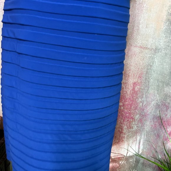 πAdrianna Papell Royal Blue Dress with Overlay Top - Picture 2 of 15